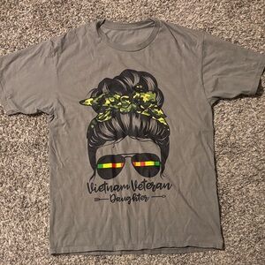 Gray Vietnam Veteran Daughter T-Shirt